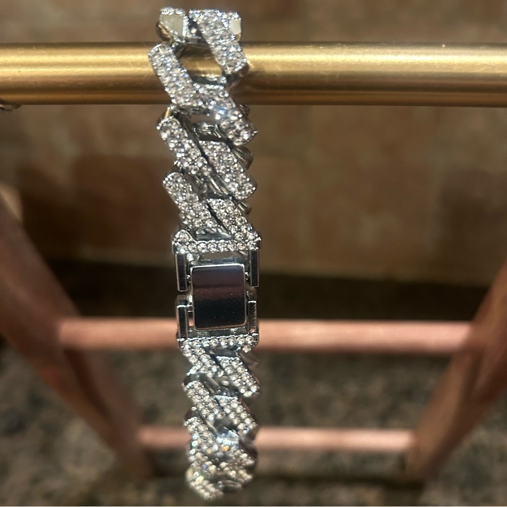 Iced out Miami cuban chain link bracelet